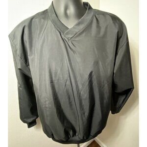 Augusta Sportsman Golf Jacket Men Small Lightweight Black V-Neck Pullover